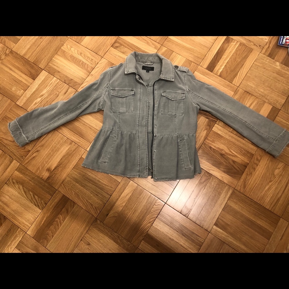 CoffeeShop New York army green peplum jacket